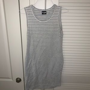 striped cotton casual dress